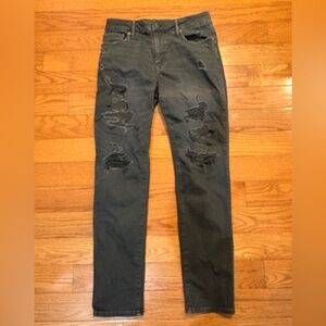 American Eagle Men's Distressed Black Jeans Next Level Flex 29x30